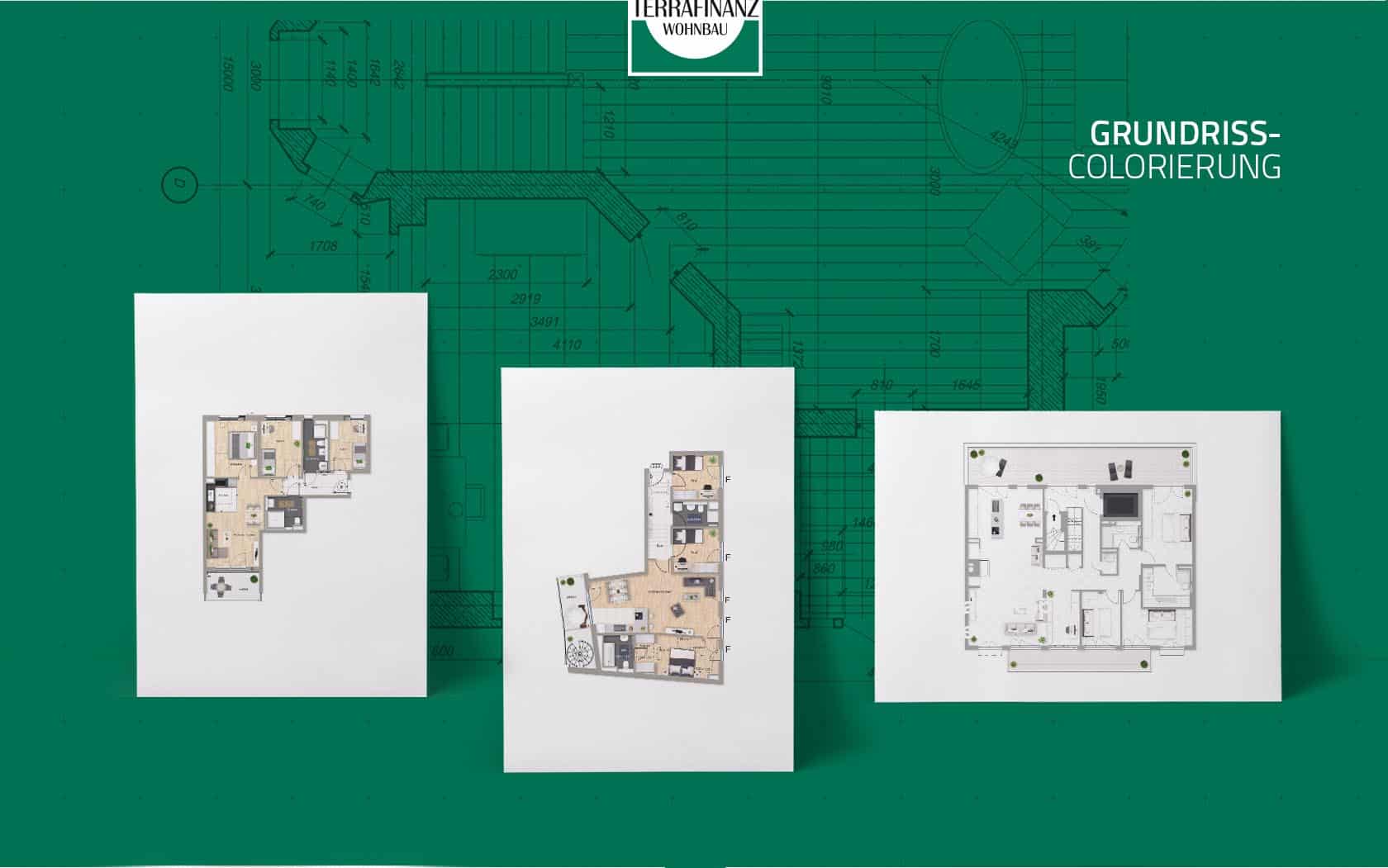 EAZEE Immobilienmarketing Terrafinanz Neubau Grundrisse Koloriert V