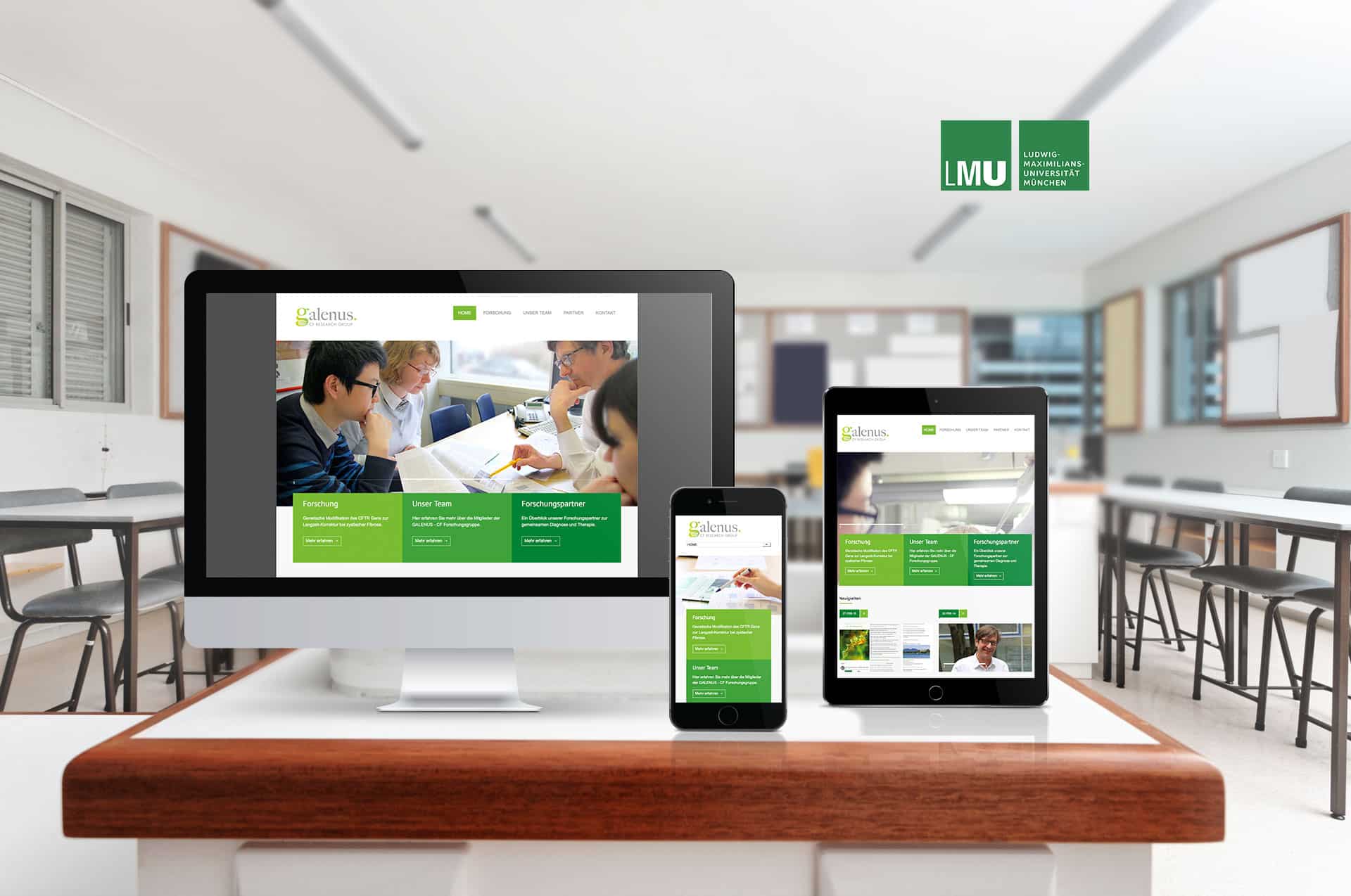 EAZEE Webagentur Galenus LMU Responsive Webdesign Vorschau Devices
